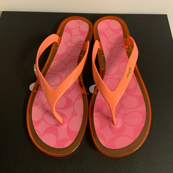 Coach Nisa Jelly Flip Flop Sandals - Picture 2 of 9